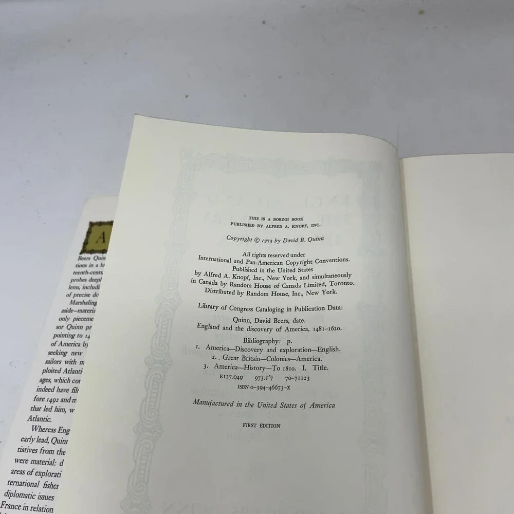 England and the discovery of America, 1481-1620,: From the Bristol voyages of t